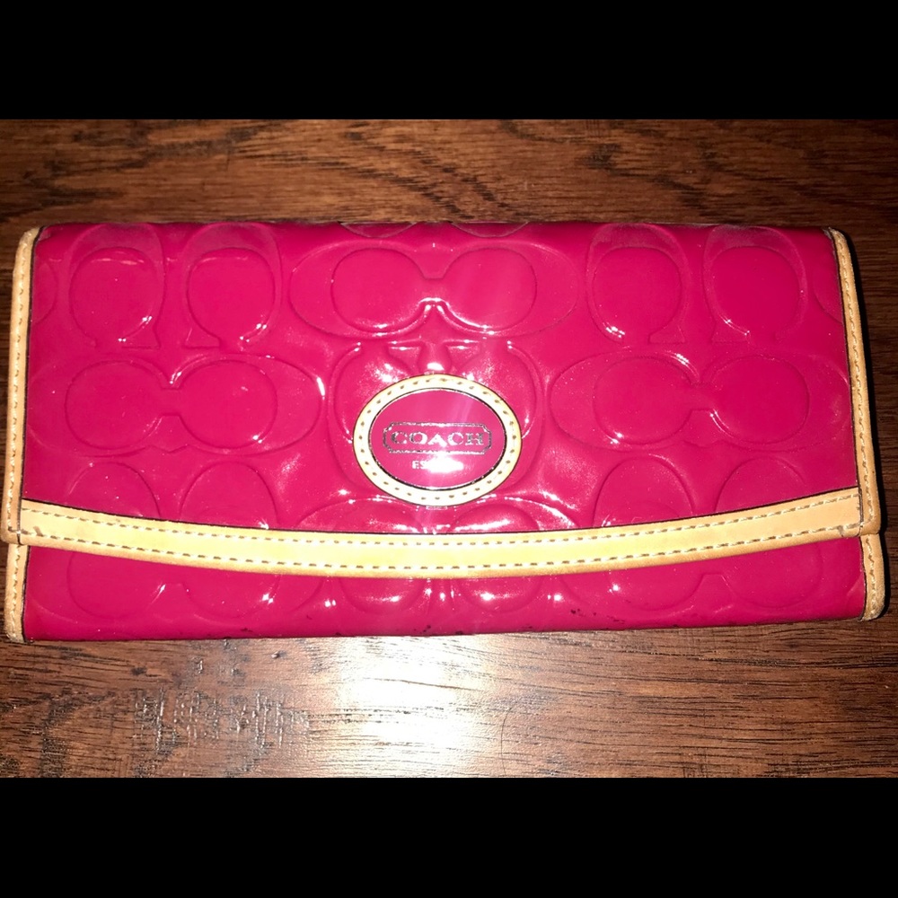 Coach Signature Hot Pink Wallet
